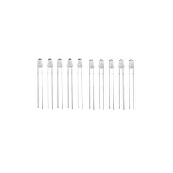 Robo90 - 3mm Beyaz Şeffaf Led (10 lu paket)