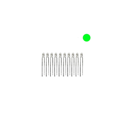 3mm Yeşil Şeffaf Led (10 lu paket) - Thumbnail