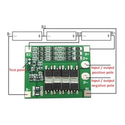 3S 12V 25A BMS 18650 Lityum Pil Şarj Koruma Devresi - Thumbnail