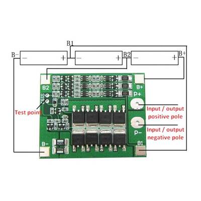3S 12V 25A BMS 18650 Lityum Pil Şarj Koruma Devresi
