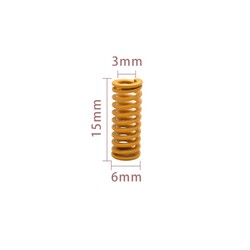 4 Adet 3D Yazıcı Isıtıcı Tabla Kalibrasyon Yayı (Sarı) - 15x6mm - Thumbnail