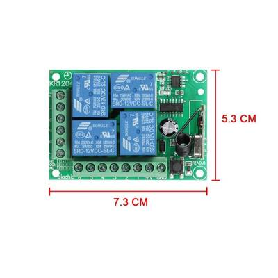 4 Kanal 12V Uzaktan Kumandalı RF Alıcı Verici Modülü