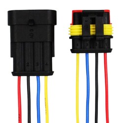 Robo90 - 4 Pin Kablolu Su Geçirmez Konnektör Takımı