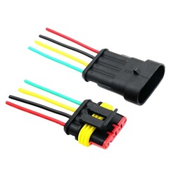 Robo90 - 4 Pin Kablolu Su Geçirmez Konnektör Takımı