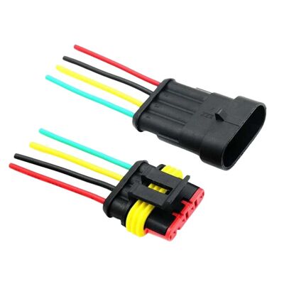 4 Pin Kablolu Su Geçirmez Konnektör Takımı