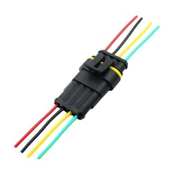 4 Pin Kablolu Su Geçirmez Konnektör Takımı - Thumbnail