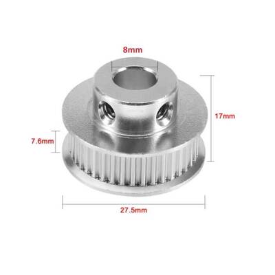 40 Diş GT2-6mm Kasnak - 8mm Şaft Çapı