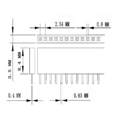 40 Pin 2.54 mm Tek Sıra Dişi Header - Siyah - Thumbnail