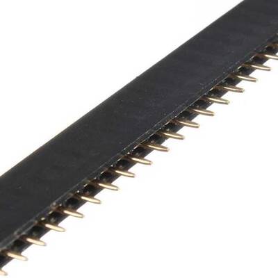 40 Pin 2.54 mm Tek Sıra Dişi Header - Siyah