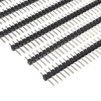 40 Pin 2.54 mm Tek Sıra Erkek Header - Siyah