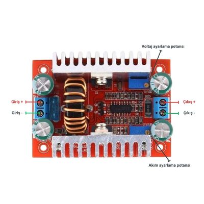 400W 15A DC-DC Voltaj Yükseltici Regülatör - Step Up - Sabit Akım Ayarlı
