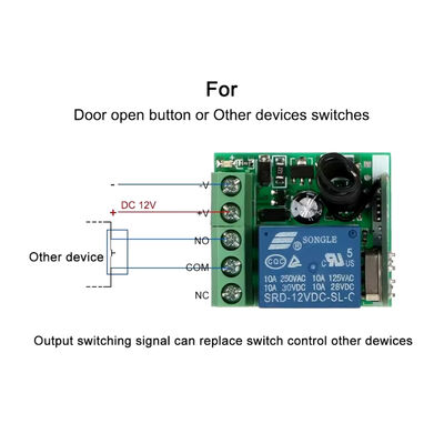 433 Mhz Tek Kanallı Alıcı Röle Modülü - 12V