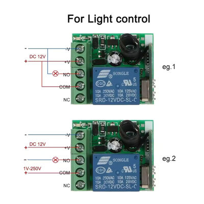 433 Mhz Tek Kanallı Alıcı Röle Modülü - 12V