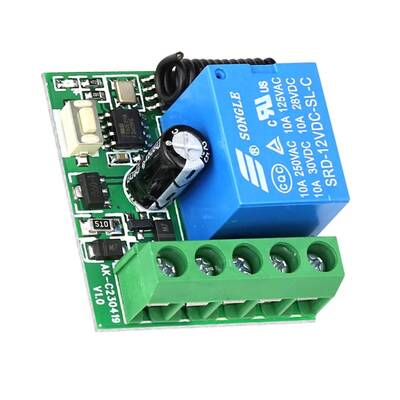 433 Mhz Tek Kanallı Alıcı Röle Modülü - Zaman Gecikmeli