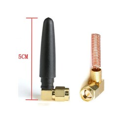 433Mhz RF 3dBi SMA Erkek 90 Derece Anten 5cm - Thumbnail