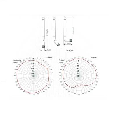 433Mhz RF Anten - 90-180 Derece - SMA Erkek