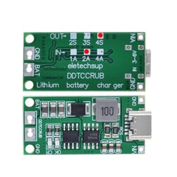 Robo90 - 4S 2A Type-C Şarj Modülü Çok Hücreli 18650 Lityum Pil Şarj Devresi 16.8V