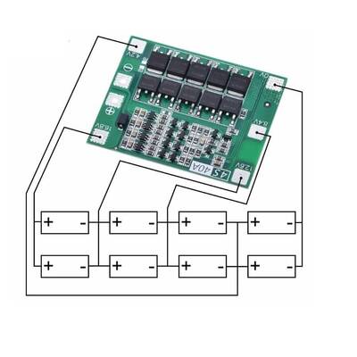 4S 40A BMS 18650 Lityum Pil Şarj Koruma Devresi - 16.8V