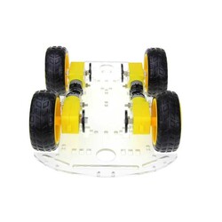 4WD Çok Amaçlı Mobil Robot Platformu - Şeffaf - Arduino Uyumlu - Thumbnail