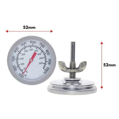52mm Paslanmaz Çelik Gıda Termometresi 50-500C°