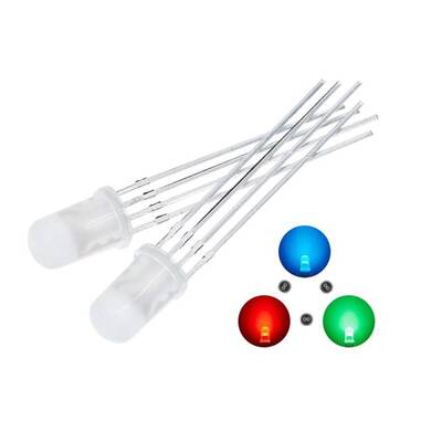 5mm Diffused RGB Led - Ortak Anot