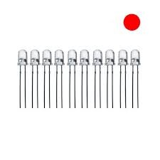 Robo90 - 5mm Kırmızı Şeffaf Led (10 lu paket)