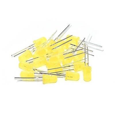 5mm Mantar Led Seti - 5 Farklı Renk - 25 Adet