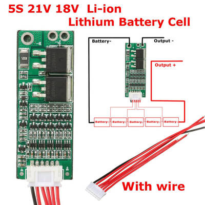 5S 15A 21V 18650 BMS Lityum Batarya Pil Şarj Koruma Devresi