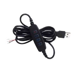 Robo90 - 5V USB Dimmer'li Erkek Kablo Siyah - 1 Metre