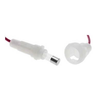5x20mm Kablolu Cam Sigorta Yuvası - Beyaz