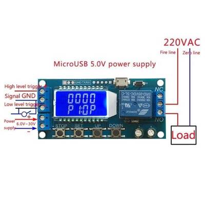 6-30V Çok Fonksiyonlu Zaman Ayarlı Röle Modülü - XY-LJ02