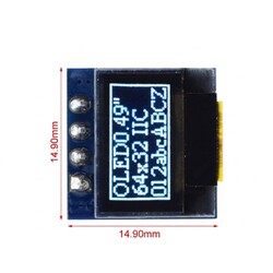 64x32 I2C 0.49 Inch OLED LCD Ekran - SSD1315 - Thumbnail