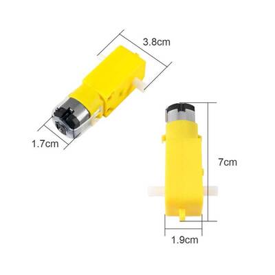 6V 250 RPM Redüktörlü Motor - Sarı