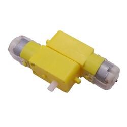 Robo90 - 6V 250 RPM Redüktörlü Motor - Sarı - Tek Şaftlı
