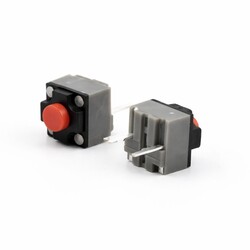 Robo90 - 6x6x7.3mm Push-Tact Buton - 2 Pin- Kırmızı
