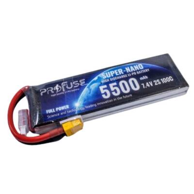 7.4V 2S 5500mAh Lipo Batarya - 100C