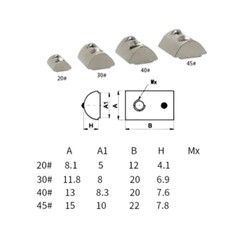 8 Kanal (30mm) Sigma Profil Somun - M6 Elastik Somun - Thumbnail