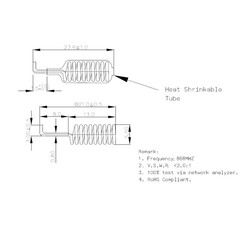 868Mhz Helical Anten - Thumbnail