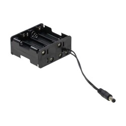 Robo90 - 8'li AA Pil Yuvası - Barrel Jack Çıkışlı