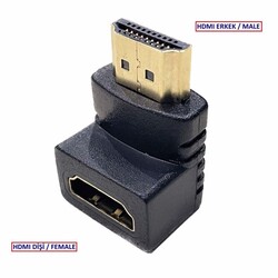 Robo90 - 90° HDMI to HDMI Erkek-Dişi (M2F) Dönüştürücü Çevirici