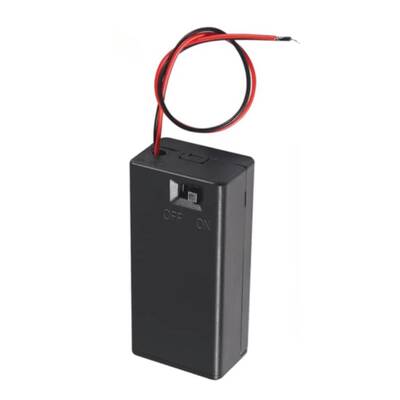 9V Pil Yuvası Kapaklı-Anahtarlı