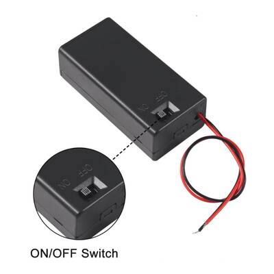 9V Pil Yuvası Kapaklı-Anahtarlı