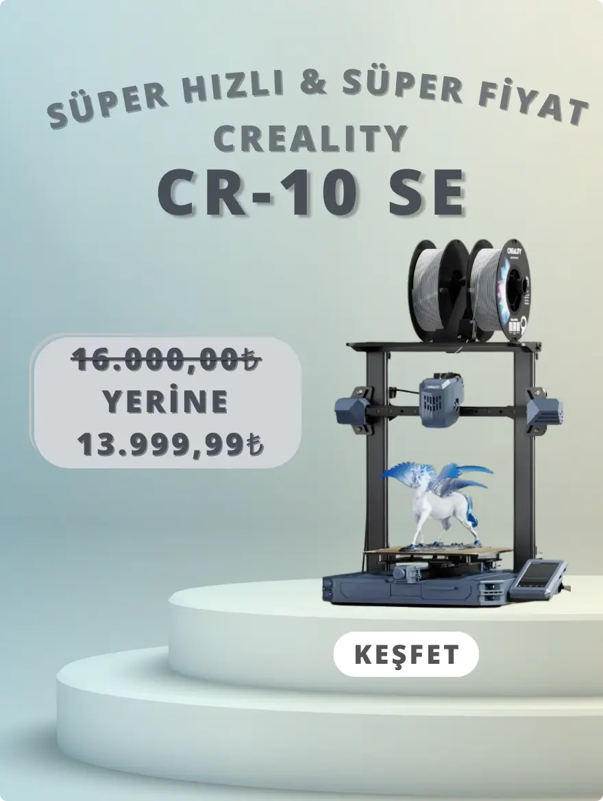 Creality CR-10 SE Süper Hızlı Süper Fiyat 3D yazıcı şimdi Robo90 stoklarında en uygun fiyatla!