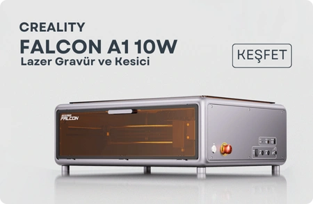 Creality Falcon A1 10W Lazer Gravür ve Kesici Robo90'da satışta!