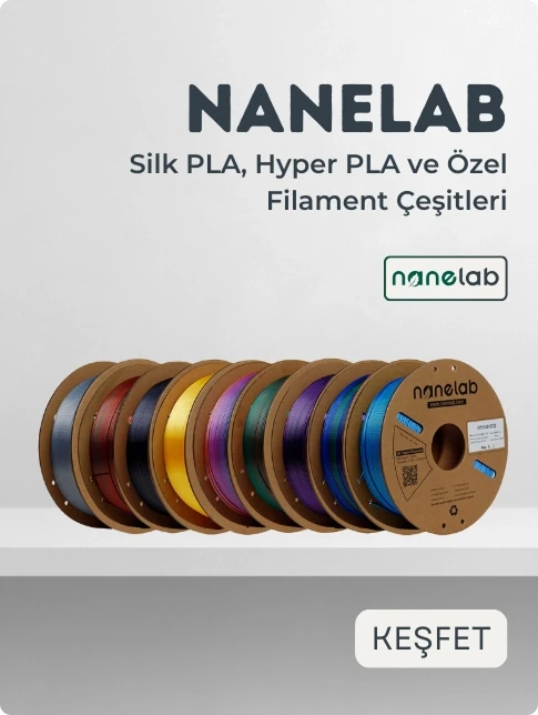 Nanelab Silk PLA, özel filament serileri ve HYPER PLA filamentler Robo90'da satışta!