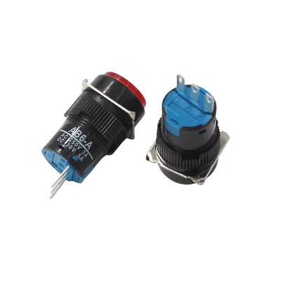 AB6-A 16mm Kırmızı Anahtarlı Buton - Kalıcı