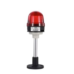 Robo90 - Acil Yanıp Sönen Strobe Uyarı Işığı Sirenli Buzzer Alarm Lambası - Kırmızı - 24V