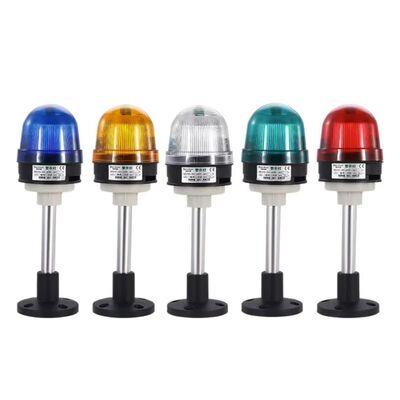 Acil Yanıp Sönen Strobe Uyarı Işığı Sirenli Buzzer Alarm Lambası - Kırmızı - 24V