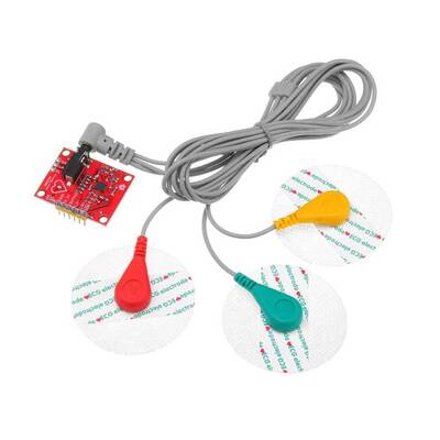 AD8232 EKG Kalp Atışı İzleme Sensör Modülü Seti - Nabız Sensörü