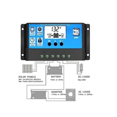 Akıllı Güneş Paneli Şarj Kontrol Cihazı Regülatörü - 30A Akıllı Güneş Paneli Şarj Kontrol Cihazı Regülatörü - 30A